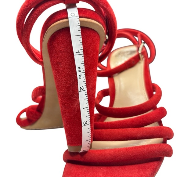 VINCE CAMUTO | Kaniana Red Suede Strappy Heels | 7.5 - Picture 13 of 13